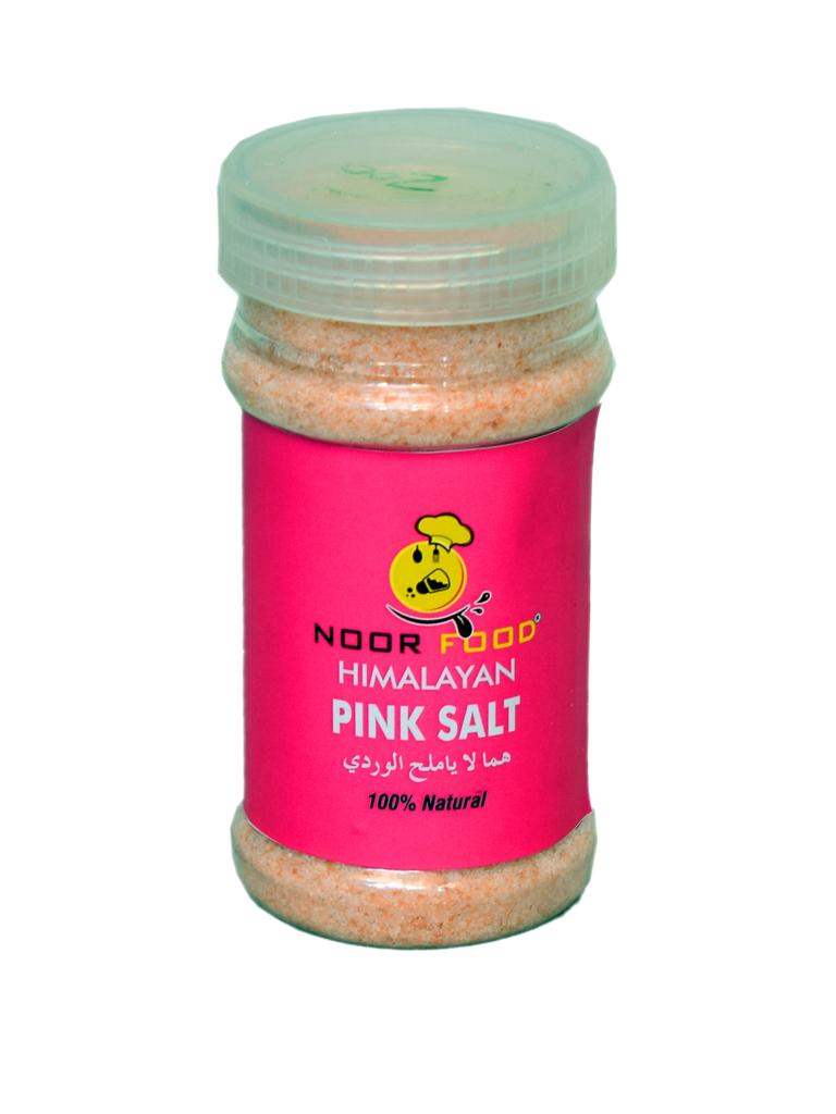 A 200g bottle of Himalayan pink salt, perfect for use in cooking, seasoning, or as a decorative item.